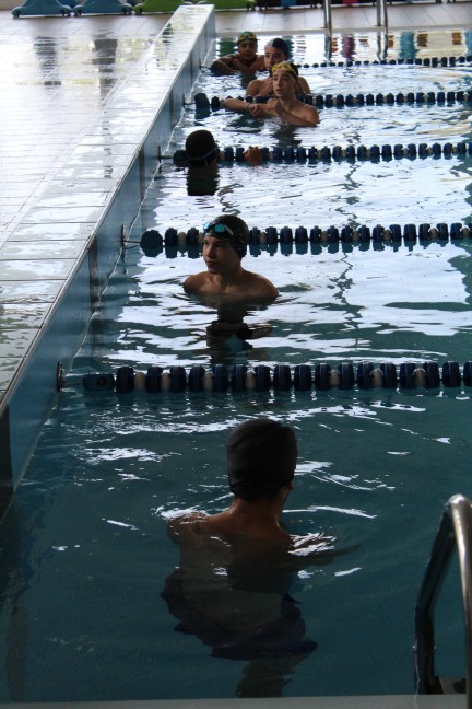 Attesa dei risultati in piscina
